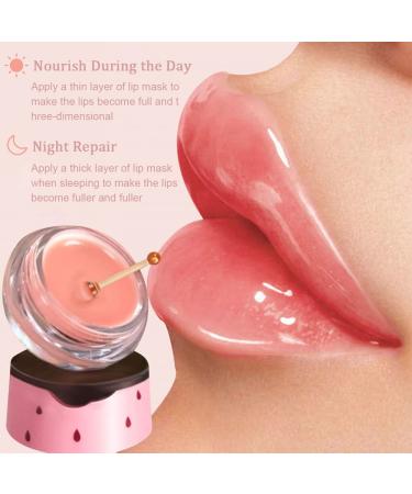 Shop Lip Plumper Set: Hydrating Lip Mask Gloss and Exfoliator - Strawberry & Ginger for Soft Luscious Lips - Buy Online on SooperMarket.com