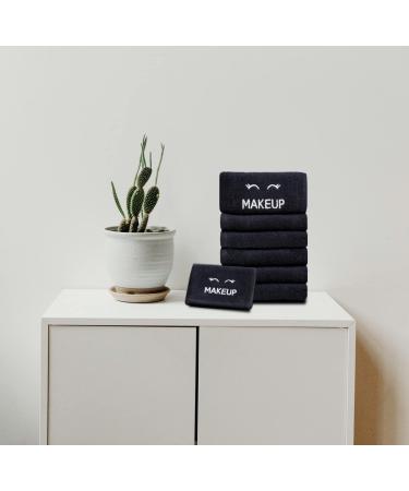 Bleach Safe Black Makeup Towels - 12 Pack | Ultra Soft Cotton Face Washcloths - Buy Online on SooperMarket.com