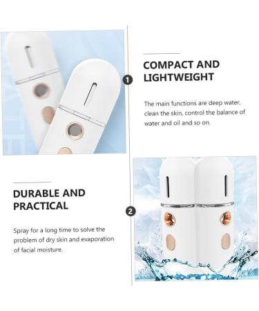 HAPINARY 1pc Hydrating Instrument Mini Face Humidifier Spa Steamer Beauty Steamer Face Water Steamer Nano Spray Humidifier Skin Steamer Hydrating Mister White Abs Moisturizing - Buy Online on SooperMarket.com