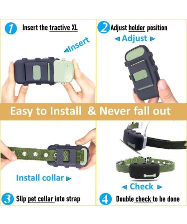 Counlisha Silicone Holder for Tractive XL GPS Tracker | Durable Scratch-Resistant Dog Collar Cover | 2-Pack in Black & Green - Buy Online on SooperMarket.com