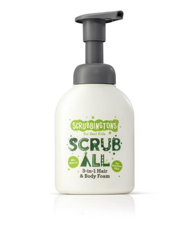 Scrubbington's Scrub All Children's 3 in 1 Shampoo Conditioner & Body Wash Foam for Sensitive Skin 1 x 200ml 6.76 Fl Oz (Pack of 1)