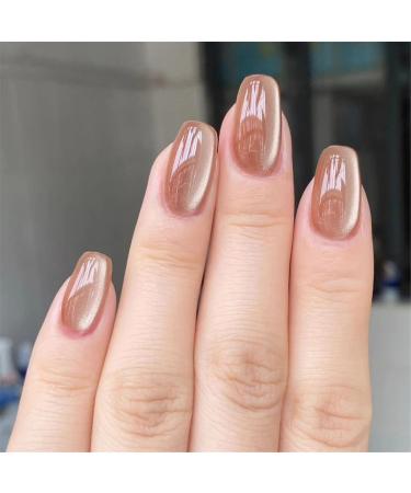 Ruarby Detachable False Nails Full Cover False Nails Medium Short False Nails Cat Eye Press on Nails Stick on Nails for Women JP3092 - Buy Online on SooperMarket.com