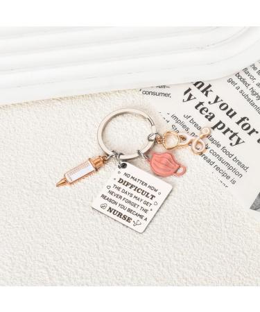 Guqqeuc Nurse Graduation Gifts - Stethoscope Syringe Keychain for Nurse Appreciation | Inspirational Gifts for Nursing Students & Practitioners - Buy Online on SooperMarket.com