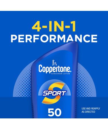 Coppertone SPORT Sunscreen Lotion SPF 50 - Water Resistant Broad Spectrum Pack 7 Fl Oz Bottle (2 Pack) - Buy Online on SooperMarket.com