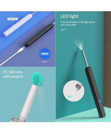 BTSEURY Rechargeable Wireless Visual Ear Cleaner - Ear Wax Remover Tool for Earwax Cleaning in Black - Buy Online on SooperMarket.com