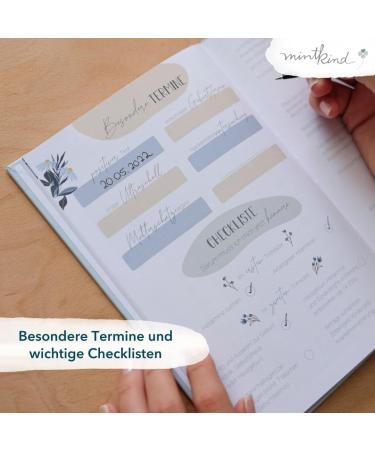 Buy Mintkind Pregnancy Diary My Pregnancy A5 - Floral Blue Hardcover | Perfect Gift for Expectant Mothers | Pregnancy Photo & Baby Album - Buy Online on SooperMarket.com