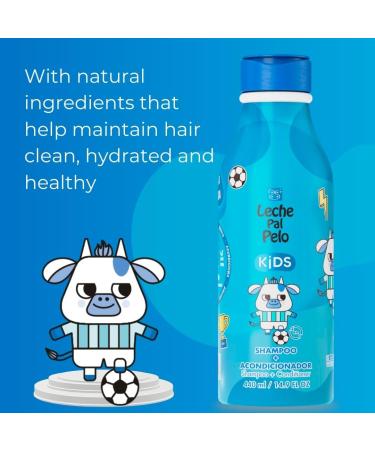 Leche Pal Pelo Kids 2-in-1 Shampoo & Conditioner | Gentle SLS & Paraben-Free with Coconut Jojoba Oil & Aloe Vera - 14.9 fl. oz | International Shipping Available - Buy Online on SooperMarket.com