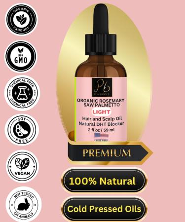 Organic Rosemary & Saw Palmetto Hair Growth Blend | Nourishing Formula for Hair Loss Regrowth & Strength - 2 fl oz - Buy Online on SooperMarket.com