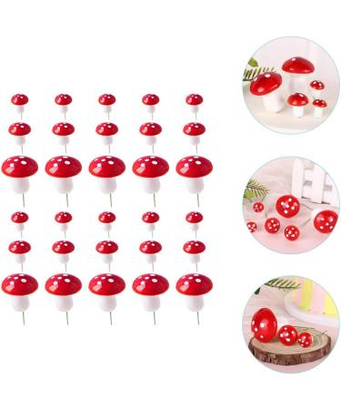 Didiseaon 30pcs Mini Foam Mushroom: Cupcake Toppers Food Picks Cute Tiny Mushrooms Dessert Decoration for Woodland Theme Birthday Party Garden Ornament Flower Pots Bonsai Micro Landscape - Buy Online on SooperMarket.com