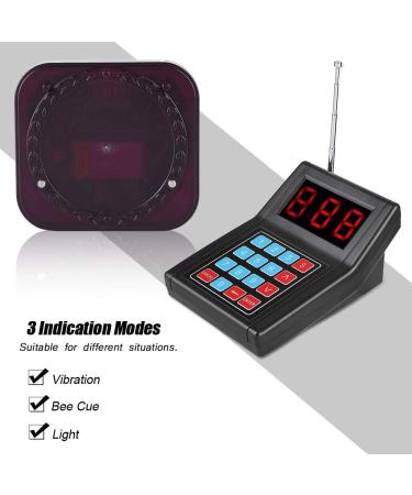 ASHATA Restaurant Paging System - Wireless Call Coaster Pagers - Guest Waiting Pager - 10 Coaster Pager Call Button Keypad - Built-in Antenna - Black - Buy Online on SooperMarket.com