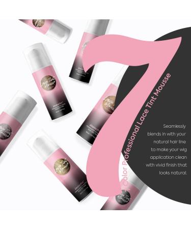Immetee Lace Tint Mousse for Wigs - Quick Dry No Residue Lace Melting Foam Perfect Skin Tone Match - 150ML/5.07FL OZ (Black - Buy Online on SooperMarket.com
