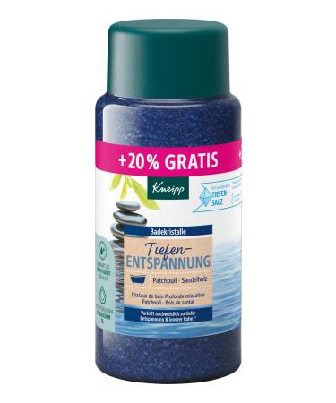 Kneipp bathing crystals deep relaxation special size with natural deep salt essential patchouli oil and valuable sandal wood extract for deep relaxation and rest limited edition 720g