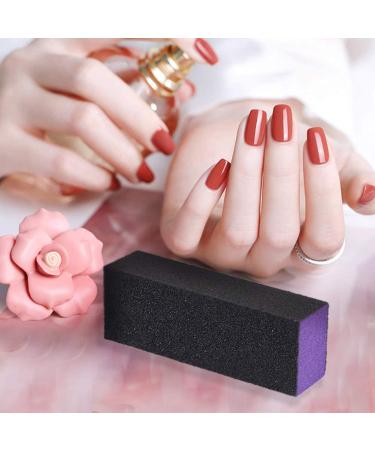 SKYPIA Nail Buffer 4-Sided Blocks Set for Sanding, Buffing, and Polishing - Nail Art Pedicure Manicure Tool (5 PCS) Purple - Buy Online on SooperMarket.com