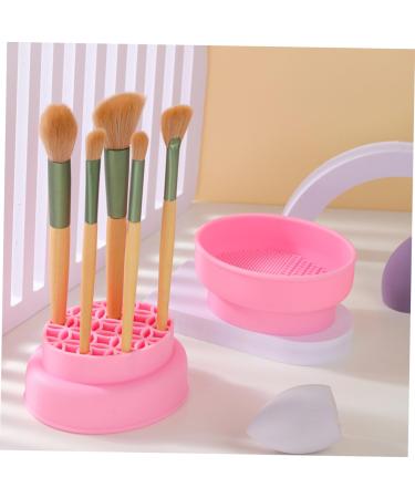 Silicone Makeup Brush Scrubber Bowl & Drying Rack | Ultimate Brush Cleaning Tool | Efficient Storage for Makeup Brushes - Buy Online on SooperMarket.com
