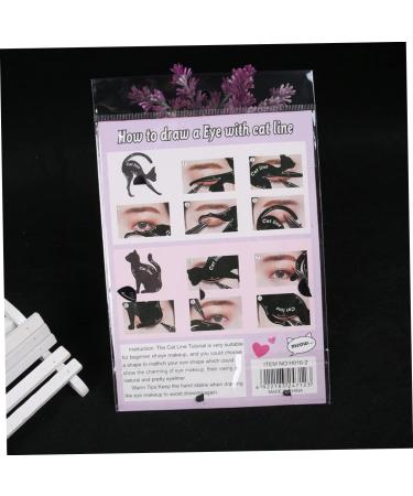 2PCS Cat Eyeliner Template Premium PVC Material Smoky Eyes Makeup Applicators Cat Shaped Eye Liner Guide Stencil Tool For Makeup Beginnereyeliner stencil - Buy Online on SooperMarket.com