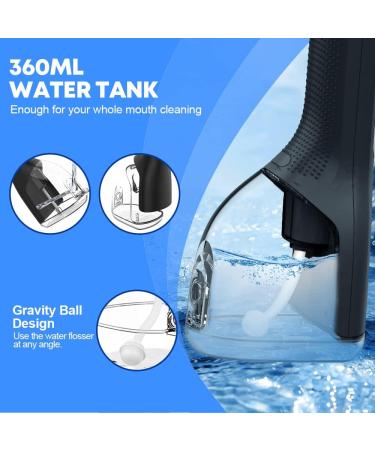 Cordless Water Flosser & Oral Irrigator with 5 Modes - Portable & Rechargeable - 4 Jet Tips - Travel-Friendly - Black - Buy Online on SooperMarket.com