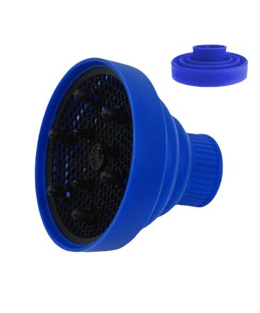 Ysvnlmjy Blow Dryer Vent Hood | Foldable Silicone Blow Dryer Attachment Heat Resistant | Soft Blow Dryer Accessory Multifunctional Hair Styling Supplies for Girls blue