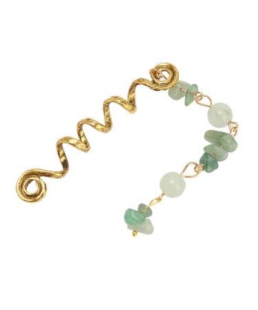 Exquisite Green Hair Dreadlock Jewelry - Large Alloy Braiding Rings (5 Pieces) for Parties | Fast International Shipping - Buy Online on SooperMarket.com