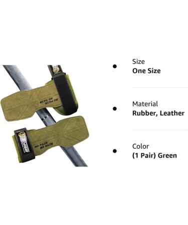 Premium Weight Lifting Wrist Hooks Straps | Maximum Grip Support for Deadlifts, Pull Ups & Shrugs | 1 Pair, Green - Buy Online on SooperMarket.com