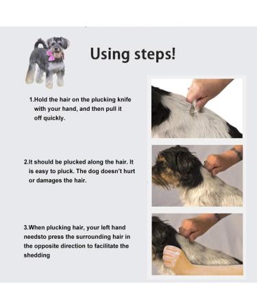 Yuip Dog Stripping Knife - Professional Ergonomic Tools for Dog Grooming | Wooden Handle & Trimmetters for Perfect Coat Care - Buy Online on SooperMarket.com