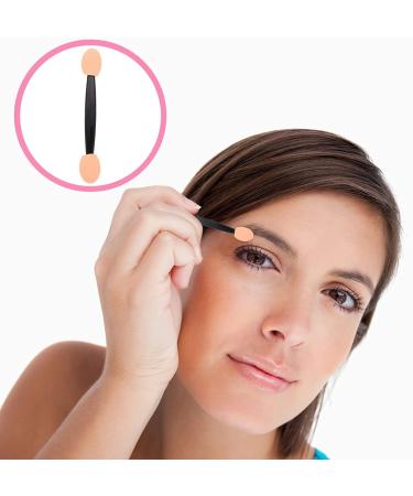 MUSISALY 100pcs Double Ended Eyeshadow Brush Makeup Brush Tipped Oval Makeup Tool Eye Makeup Applicator Cosmetic Tool Sponge Eyeshadow Stick Latex Sponge Sponge Brush 6.5x1.3cm Black - Buy Online on SooperMarket.com