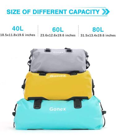 Gonex 80L Waterproof Duffle Bag for Travel, Kayaking & Boating - Orange - Buy Online on SooperMarket.com