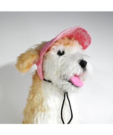 BT BEAR Hunde tz Baseball Cap with Ear Holes for Small & Medium Dogs | Adjustable Summer Outdoor Gear in Batik-Rosa - Buy Online on SooperMarket.com