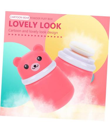 FRCOLOR 2pcs Baby Powder Box Set with Puff | Newborn Face Wash Dispenser | Talcum Powder Storage Box | Creative Pink Design - Buy Online on SooperMarket.com