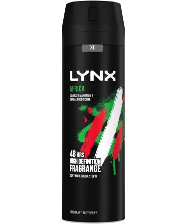 Lynx Africa Men's Fragrance Aluminium Free Masculine Body Spray Deodorant Fresh And Long Lasting Odour Protection 10 Pack of 200m. 1 count (Pack of 10) - Buy Online on SooperMarket.com