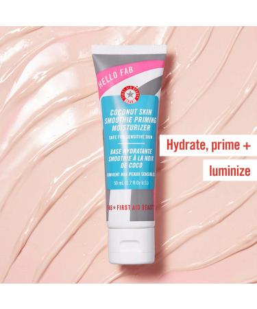 First Aid Beauty Hello FAB Coconut Skin Smoothie Priming Moisturizer 1.7 Oz - 2-in-1 Makeup Primer and Moisturizer - Buy Online on SooperMarket.com