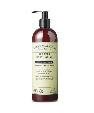 Pharmacopia Verbena Body Lotion   Moisturizing Aromatherapy Body Cream with Natural & Organic Ingredients   Vegan  Cruelty Free  Aromatic Body Moisturizer  16 oz