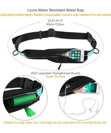 Philorn Hands Free Dog Lead with Phone Pouch - Running/Jogging Leash, Shock Absorbing Bungee, Reflective Stitching, Blue - Buy Online on SooperMarket.com