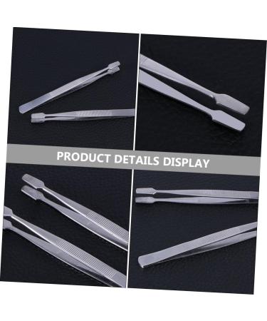 OSALADI Tweezers Stamp Tweezer Stainless Steel Tweezer Stamp Picking Tweezer Beauty Tools Lash Tweezer Pliers Tool Nipper Grafting Lash Supplies Tweezer for Stamp Portable Seal Collector 11CM Silver - Buy Online on SooperMarket.com