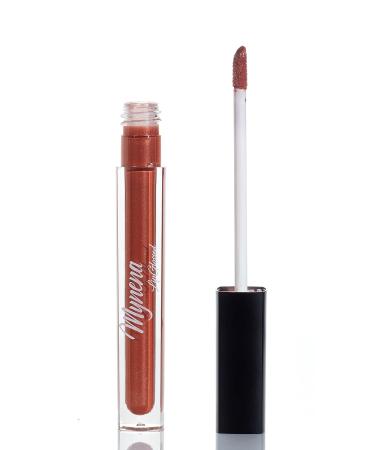 Mynena Shimmer Lip Gloss Topper | Natural Glossy Finish with Jojoba Oil | Vegan & Gluten-Free | Coral - Buy Online on SooperMarket.com