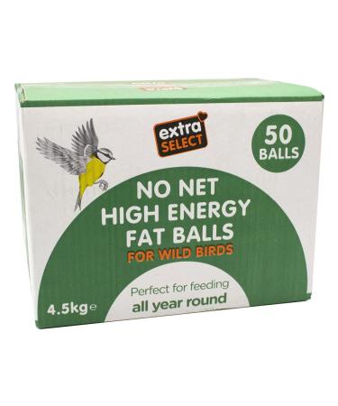 Extra Select No Net High Energy Fat Balls For Wild Birds 4.5kg - Refill Box 1 x 50