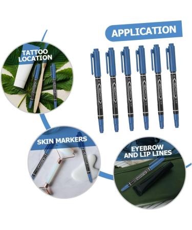 Hemoton 6pcs Eyebrow Marker Pen Eyebrow Pen Surgery Marker Pen Pen Cosmetic Portable 13.9x1.8cm Blue - Buy Online on SooperMarket.com