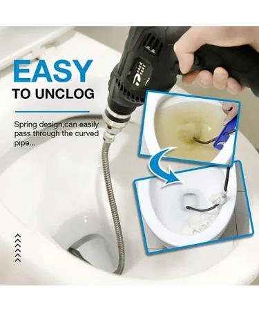 1.5 Meter Pipe Dredging Spring Drain Cleaner Sewer Sinks Basin Pipeline Clogged Remover Extension Spring Bathroom Kitchen Toilet Cleaning Tools - Buy Online on SooperMarket.com