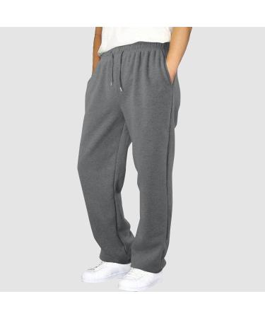 Buy Rumaozia Men's Baggy Cotton Sweatpants - Breathable Wide Leg Jogging & Yoga Pants with Pockets - Classic Training Gray - Buy Online on SooperMarket.com