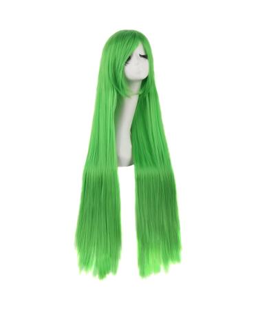 MapofBeauty 40" Anime Costume Long Straight Cosplay Wig Party Wig (Green)