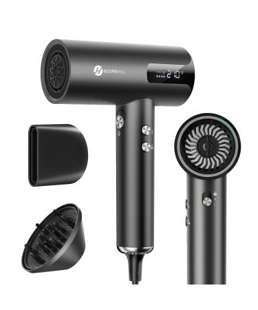 Hair Dryer - slopehill Ionic Hair Dryer Professional Blow Dryer with High Speed Brushless Motor for Faster Drying Portable & Quiet Salon/Home/Travel Women Men Add to Cart:Get Concentrator