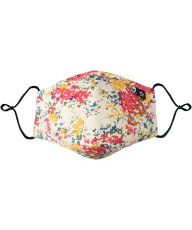 Novotel Face Mouth Cover Reusable Washable Cotton Half Cloth Face Adjustable Ear Loops Orange Flower - Buy Online on SooperMarket.com