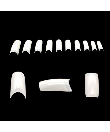 Natural False Nails 500 Pieces French Acrylic Nails Artificial Fake Nails False Nail Tip 10 Sizes With Box for Women Girls - Buy Online on SooperMarket.com
