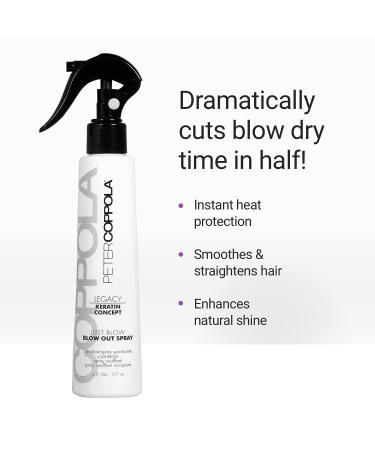 PETER COPPOLA Keratin Concept Just Blow Dry Spray 6 oz - Heat Protectant for Smooth, Straight Hair with Reduced Blow Dry Time - Adds Shine and Conditions - 6oz - Buy Online on SooperMarket.com