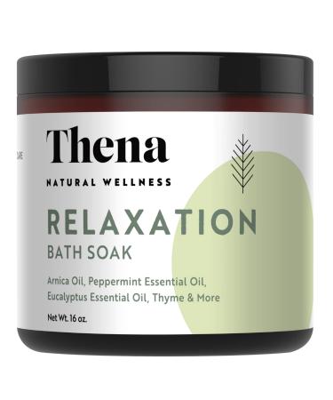 Organic Muscle Relaxation Soak for Detox Stress Relief Best Self Care Relaxing Gifts for Women Men with Arnica Peppermint Eucalyptus Essential Oils 100% Natural Dead Sea Bath Salts