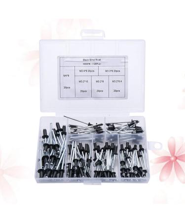 Cabilock Black Rivets Threaded Rivets 120pcs Black Blind Rivets Aluminium Alloy Flange Rivets Fastener Nails Rivets Supplies .4 .2 Stainless Steel Rivets Stainless Steel Set - Buy Online on SooperMarket.com