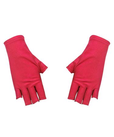 Vipomkowa Nail Machine Special Gloves For Nail Salon Baking Lamp Heat Insulation Sun Breathable Nail Leakage Gloves Nail Stand Holder A A