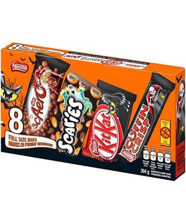 NESTL Full-Sized Halloween Assorted Chocolate & Candy - KITKAT COFFIN CRISP SCAERO SCARIES - 364g (Pack of 8 Bars) Smarties and Scaries Packaging May Vary - Buy Online on SooperMarket.com