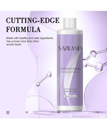Saviland 6 oz Acrylic Liquid for Nail Extension & Carving - Low Odor, Non-Yellowing Formula for DIY Nail Salon Use - Buy Online on SooperMarket.com