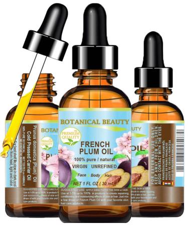 PLUM OIL French. 100% Pure/Natural/Virgin/Unrefined/Undiluted Cold Pressed Carrier Oil. For Face, Hair and Body (1 Fl.oz - 30 ml.) 1 Fl Oz (Pack of 1)