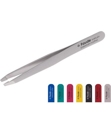 Faude Professional Tweezers for Precise Eyebrow Plucking - Stainless Steel & Silk Touch Coated | Perfect for Fine Hairs & Ingrown Hair - Buy Online on SooperMarket.com